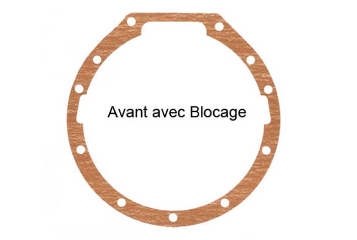 Joint de platine de nez de pont avant avec blocage