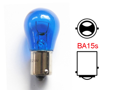 Ampoule Bleue 12V, 1 fil 21W BA15s