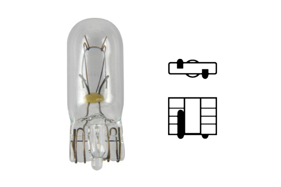 Ampoule Wedge 24V, 5W, T10